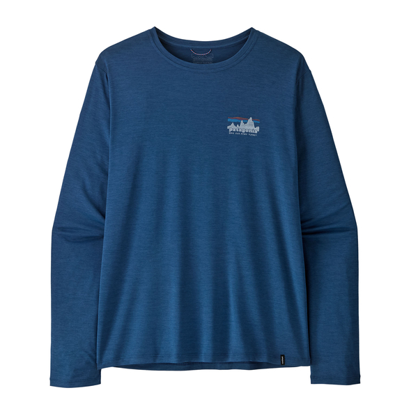 Patagonia Mens L/S Cap Cool Daily Graphic Shirt – ’73 Skyline: Light Clement Blue X-Dye